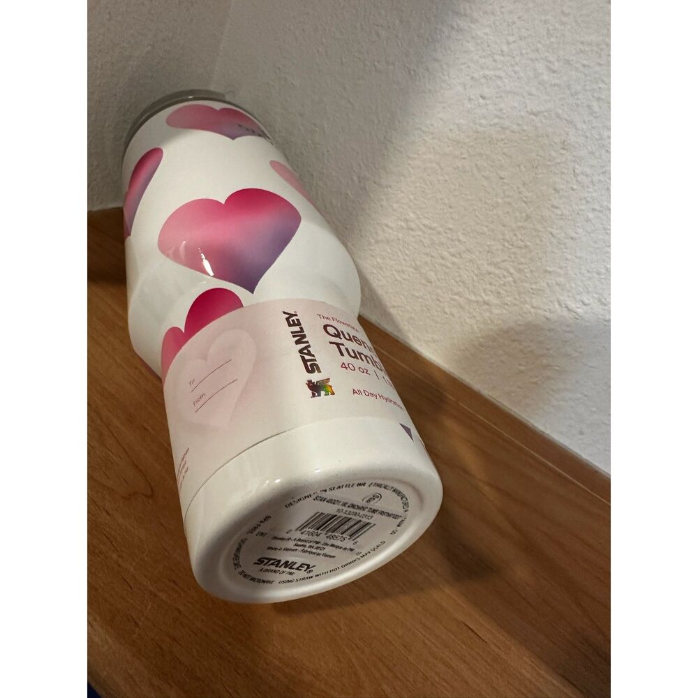 Stanley Valentine's Day Flowstate Quencher Tumbler Frost Heart Gradient 40oz NWT - Picture 5 of 6